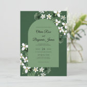 Invitation Mariage Hunter Jasmine Leaf (Debout devant)