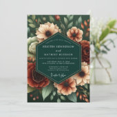 Invitation Mariage Hunter Rust Moody Bloom (Debout devant)