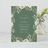Invitation Mariage Hunter White Rose (Debout devant)