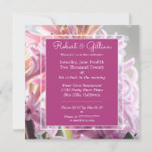Invitation Mariage Hyacinthe Rose (Dos)