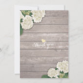 Invitation Mariage Hydrangea Fleur String Lumières Bois rusti (Dos)