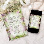 Invitation Mariage Hydrangea presque rose