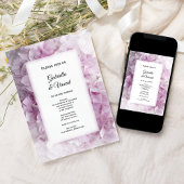 Invitation Mariage Hydrangea rose doux