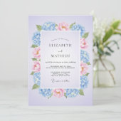 Invitation Mariage Hydrangea Sérène Lavande (Debout devant)