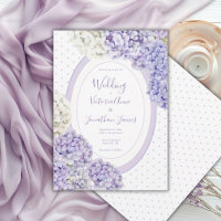 Mariage Hydrangeas Blanc Violet à pois