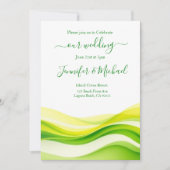 Invitation Mariage Île Citron Vert et Jaune (Devant)