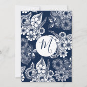 Invitation Mariage illustratif de flores de la marine blanche (Dos)