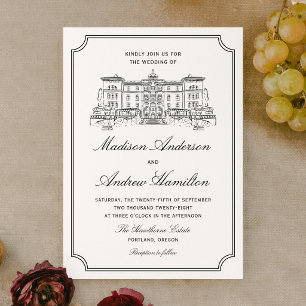 Invitation Mariage Illustration de Domaine Classique