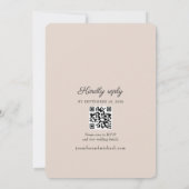 Invitation Mariage illustré avec code QR vintage (Dos)