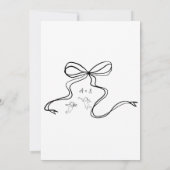 Invitation Mariage illustré avec lettre à main lunaire (Dos)