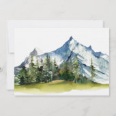 Invitation Mariage Illustré de Montagne Rustique (Dos)