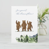 Invitation Mariage Illustré de Montagne Rustique  (Debout devant)