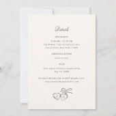 Invitation Mariage illustré tout-en-un des cygnes capricieux (Dos)