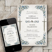 Invitation Mariage Imaginaire Swords Gamer