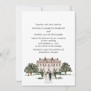 Invitation Mariage immobilier rustique