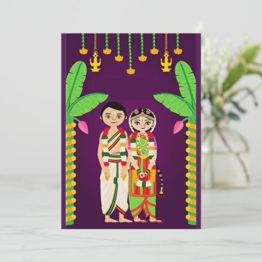Invitation mariage indien (Debout devant)