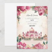 Invitation Mariage indien (Devant / Derrière)