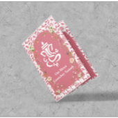 Invitation Mariage indien à arches florales roses