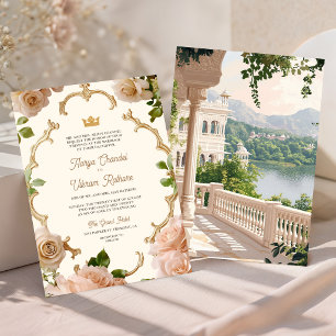 Invitation Mariage indien au palais royal du lac de Rajasthan
