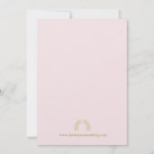 Invitation Mariage indien de la frontière des fleurs roses (Dos)