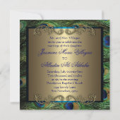 Invitation Mariage indien de Peacock (Dos)