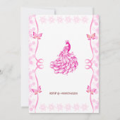 Invitation Mariage indien Ganesha Pink Butfly (Dos)