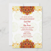Invitation Mariage indien hindou Couple Image Chakra Design (Devant)