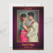 Invitation Mariage indien hindou Couple Image Chakra Design (Dos)