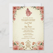 Invitation Mariage indien hindou Ganesha (Devant)