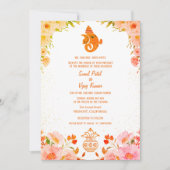 Invitation Mariage indien hindou Ganesha (Devant)