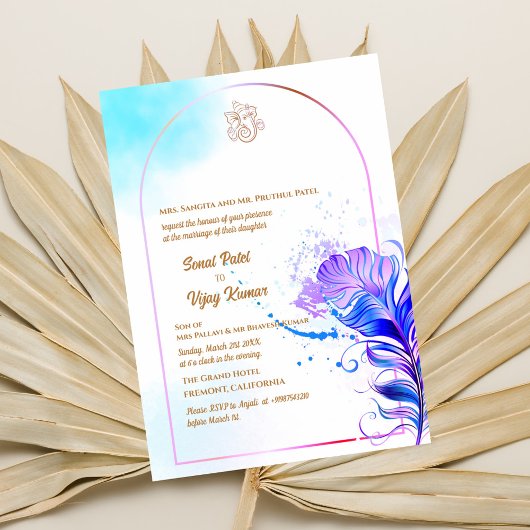 Invitation Mariage indien hindou Ganesha