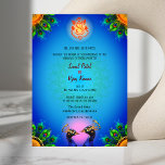 Invitation Mariage indien hindou Ganesha Blue Peacock Pair<br><div class="desc">Célébrez l'union des coeurs avec notre Faire-part de mariage indienne hindou, ornée du logo divin de Ganesha, des éléments roses délicats, et la présence royale d'une paire de paons dans le design. Cette invitation n'est pas seulement une faire-part, c'est une ode visuelle à la tradition, à l'amour et aux nouveaux...</div>