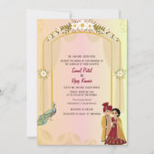 Invitation Mariage indien hindou Ganesha Peacock (Devant)