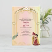 Invitation Mariage indien hindou Ganesha Peacock (Debout devant)