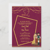 Invitation Mariage indien hindou Ganesha Royal Golden (Devant)