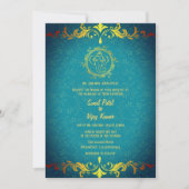 Invitation Mariage indien hindou Ganesha Royal Golden (Devant)