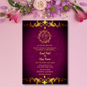 Invitation Mariage indien hindou Ganesha Royal Golden