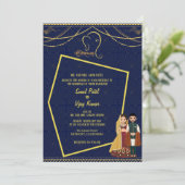 Invitation Mariage indien hindou Ganesha Royal Golden (Debout devant)