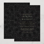 Invitation Mariage Indien Hindou Hindi en Inde (Devant / Derrière)