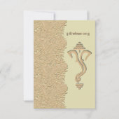 Invitation Mariage indien indien Ganesha (Devant)