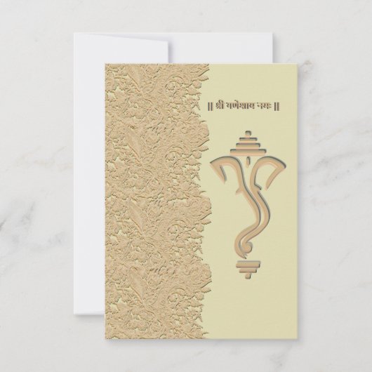 Invitation Mariage indien indien Ganesha (Devant)