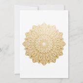 Invitation Mariage indien Mandala d'Or (Dos)