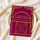 Invitation Mariage indien Mandala traditionnel OR