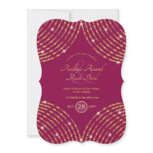 Mariage indien moderne Pink Cerise Purple Gold
