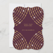 Invitation Mariage indien moderne Pink Cerise Purple Gold (Dos)