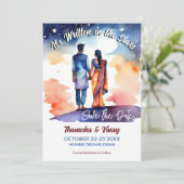 Invitation Mariage indien sauf la date qu'il est écrit en éto (Debout devant)