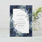 Invitation Mariage Indigo Humeur Fleurie (Debout devant)