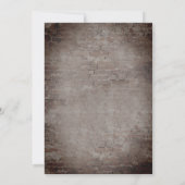 Invitation Mariage industriel en briques Vintages (Dos)