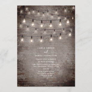 Invitation Mariage industriel en briques Vintages