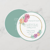 Invitation Mariage Informel Aquarelle Fleurs (Devant / Derrière)